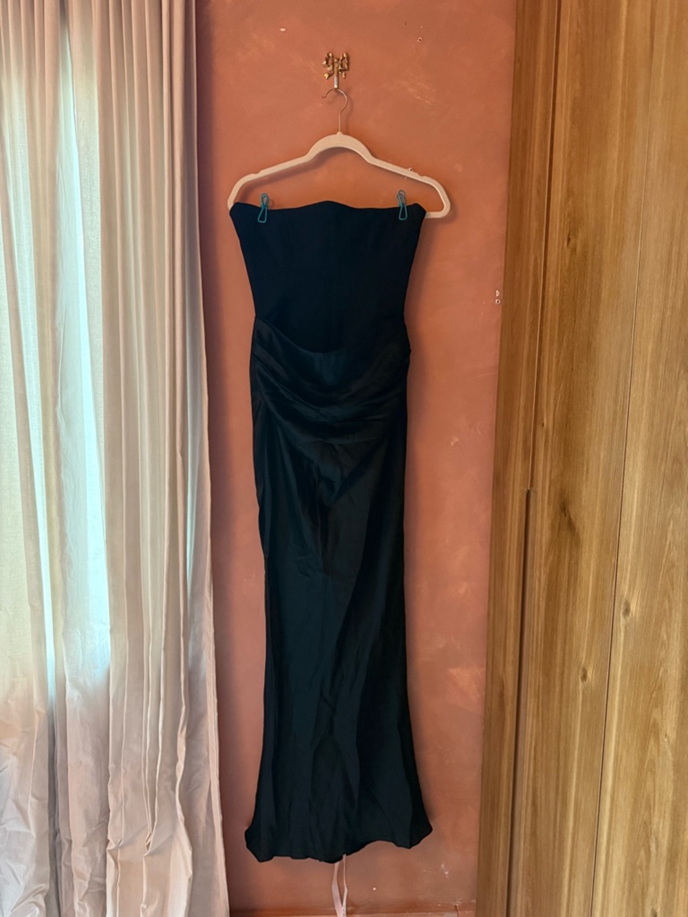 House of CB Strapless Black Evening Gown